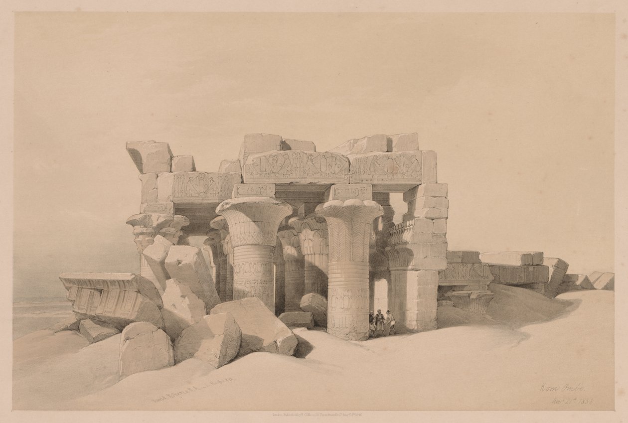 Egypt and Nubia: Volume II - No. 42, Ruins of Kom Ombo by Louis Haghe