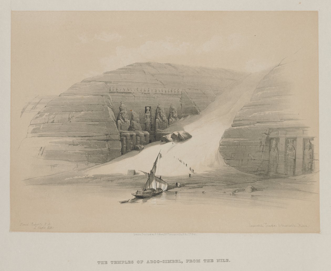 Excavated Temples of Abo Simble, Nubia by Louis Haghe