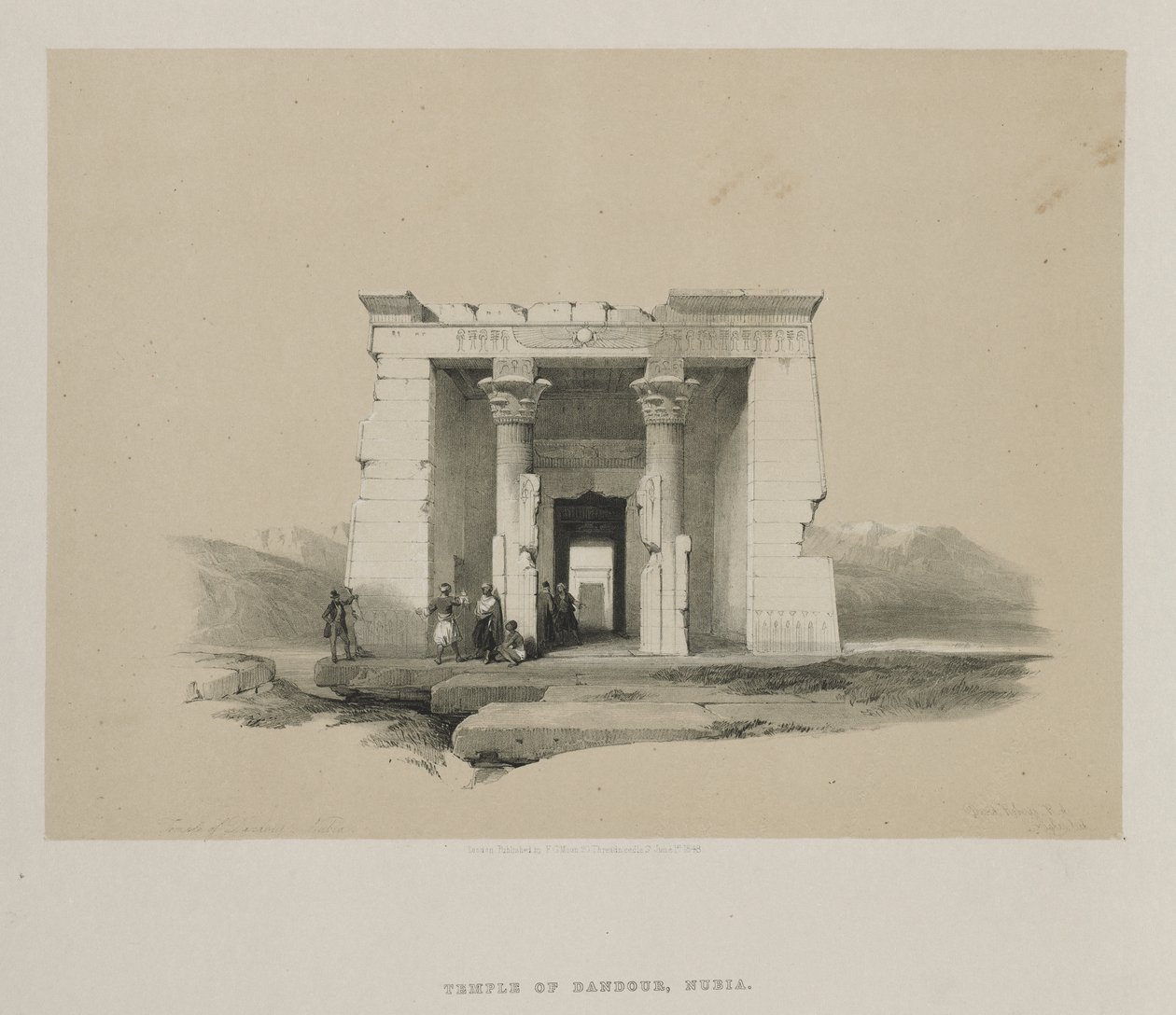 Egypt and Nubia, Volume II: Temple of Dandour, Nubia by Louis Haghe