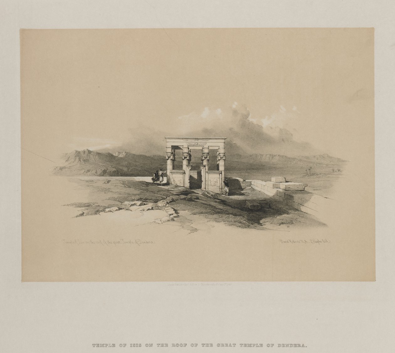 Temple of Isis on the Roof of the Great Temple of Dendera by Louis Haghe