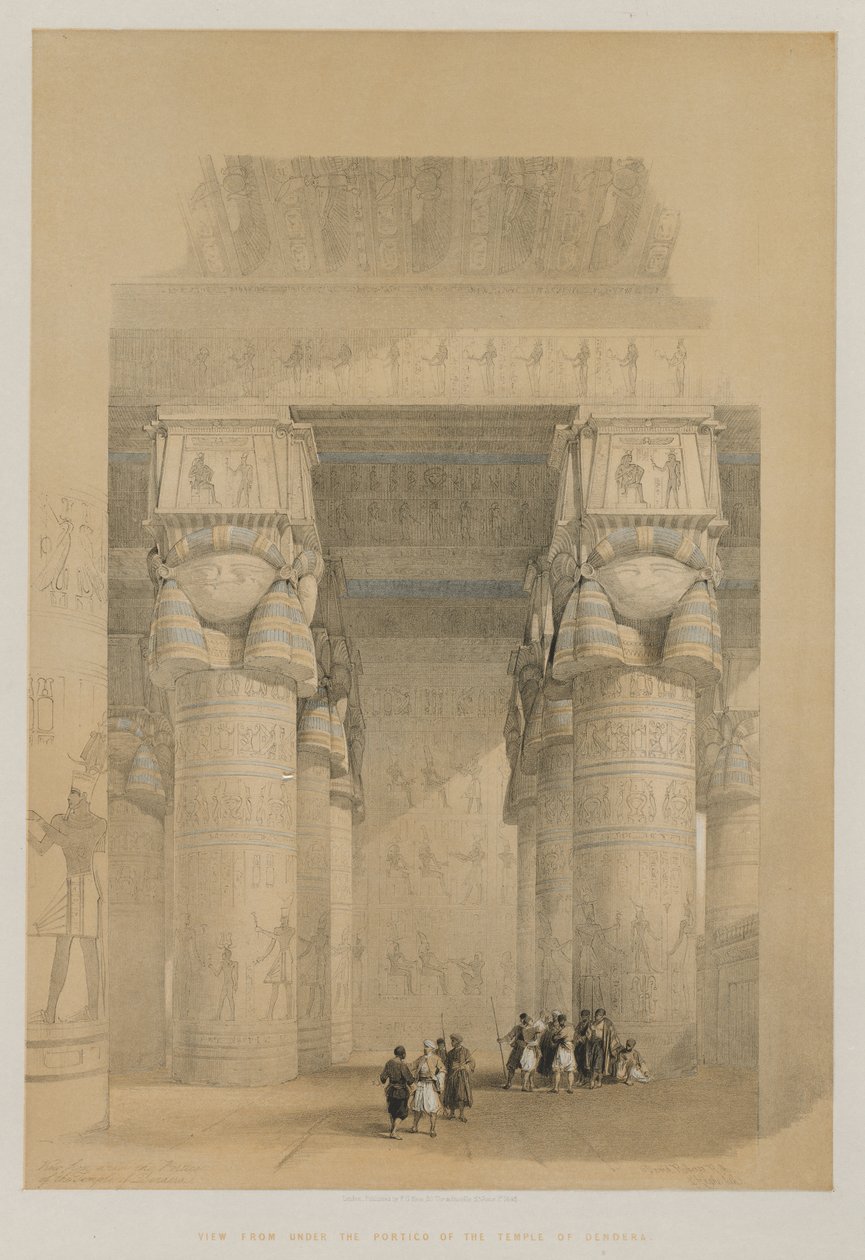 View from Under the Portico of the Temple of Dendera by Louis Haghe