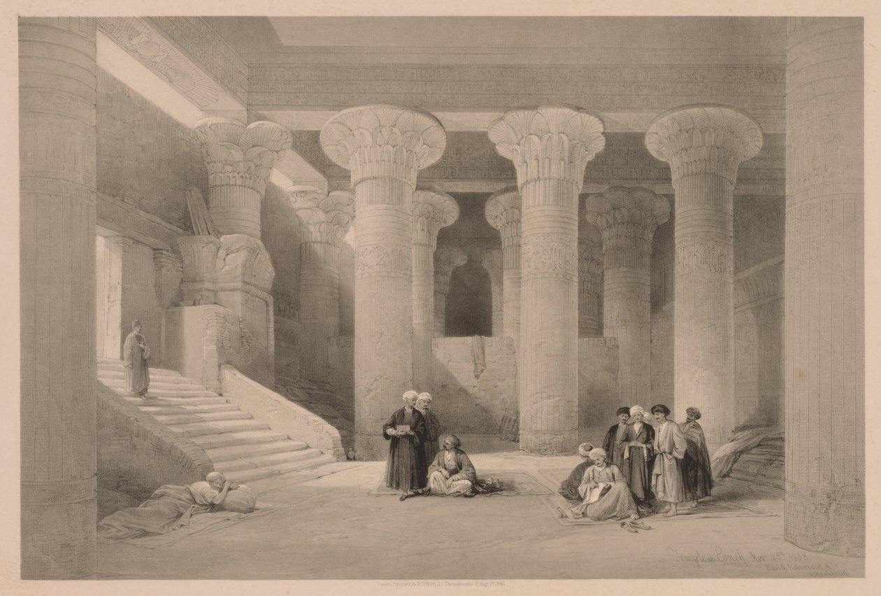 Egypt and Nubia: Volume I - No. 24, Temple at Esneh by Louis Haghe