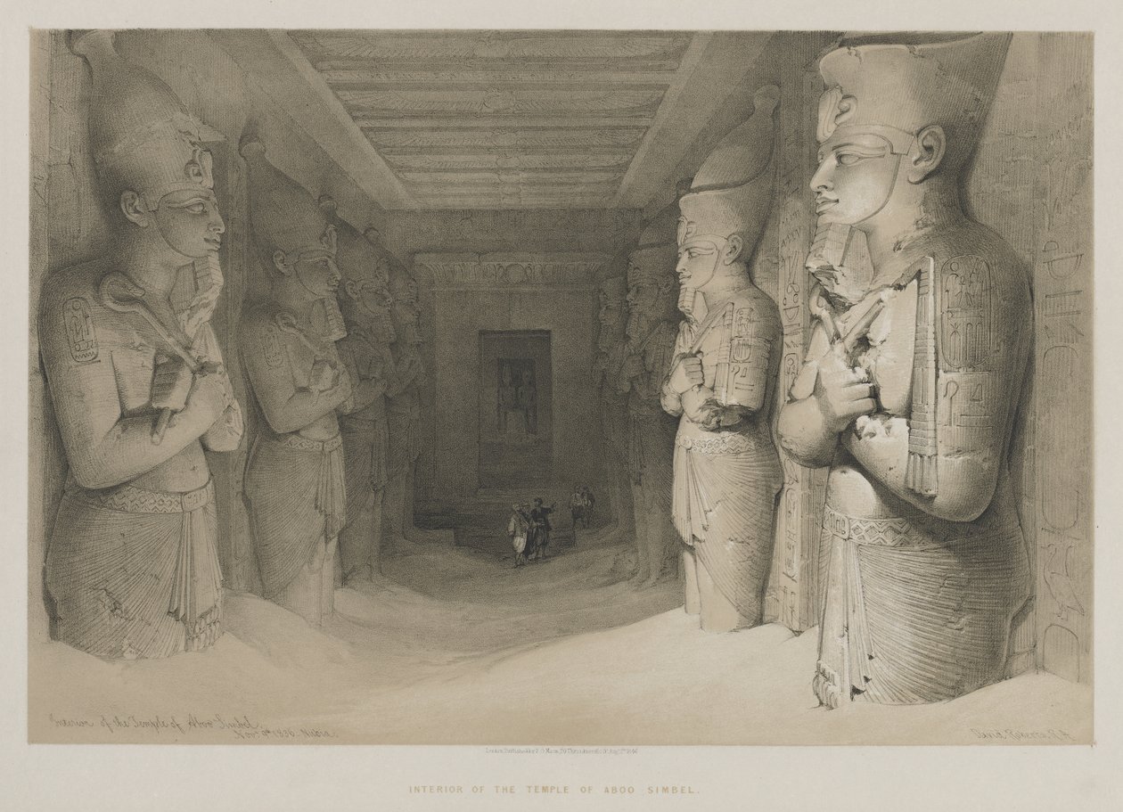 Egypt and Nubia, Volume I: Interior of the Temple of Abu Simbel by Louis Haghe