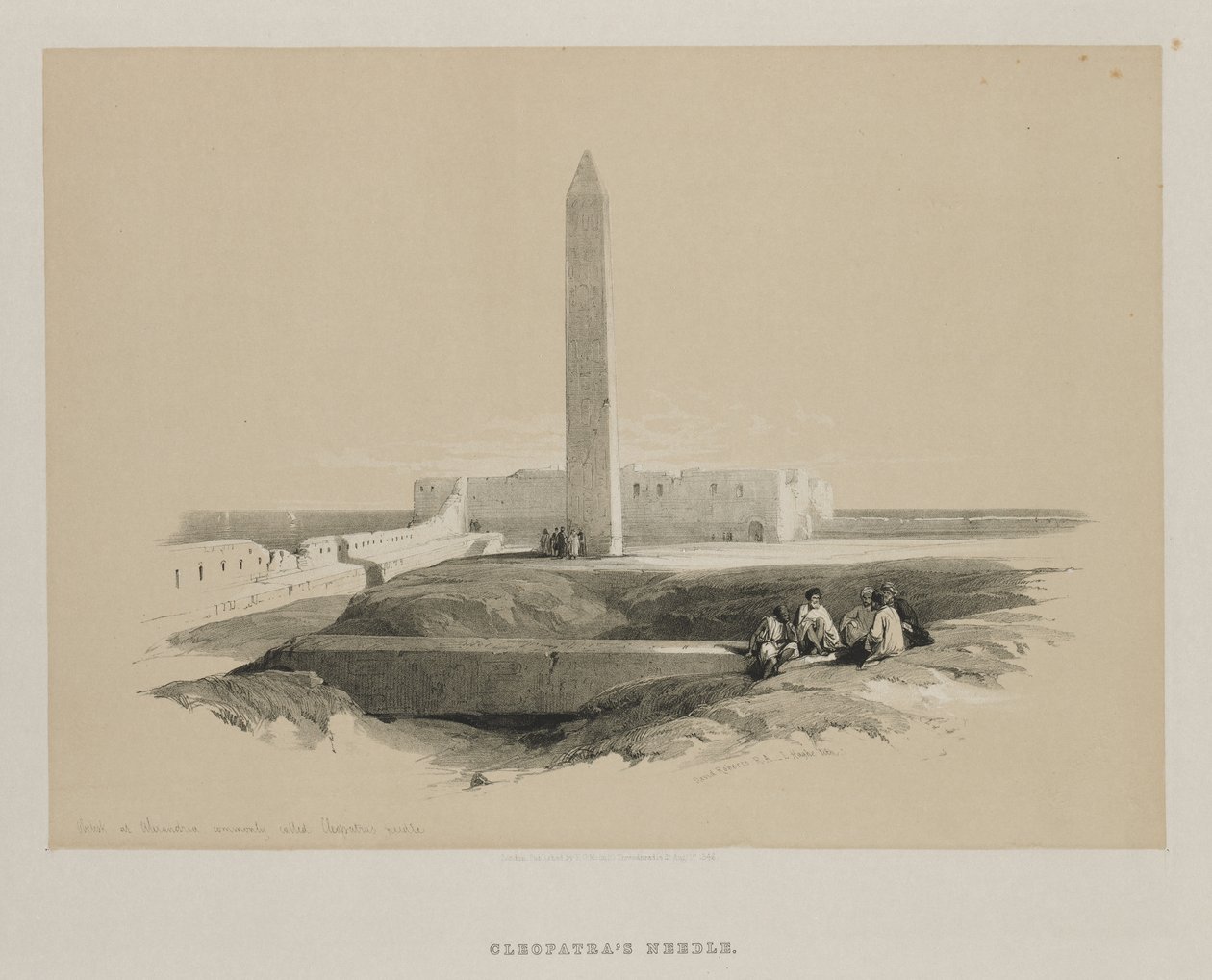 Egypt and Nubia, Volume I: Obelisk at Alexandria, Commonly called Cleopatra