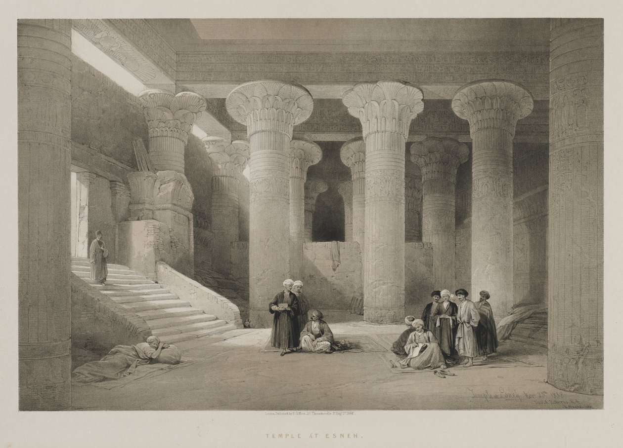 Egypt and Nubia, Volume I: Temple at Esneh, 1846 by Louis Haghe