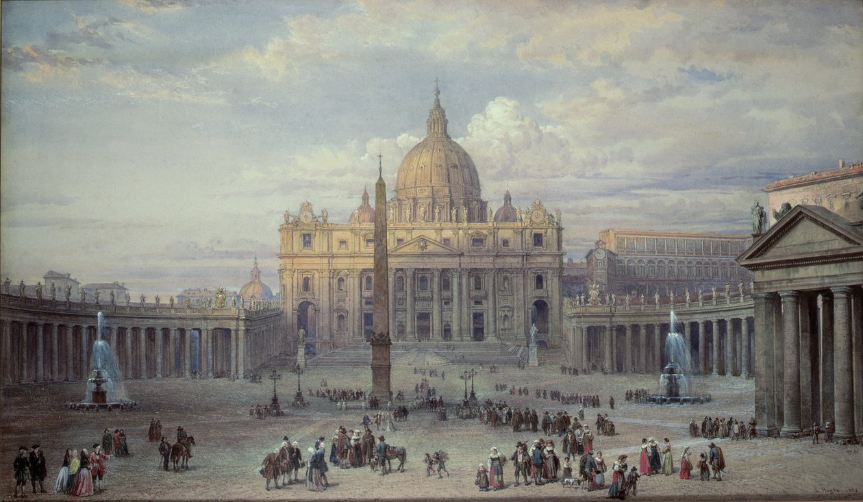 Exterior of St. Peter's, Rome, from the Piazza