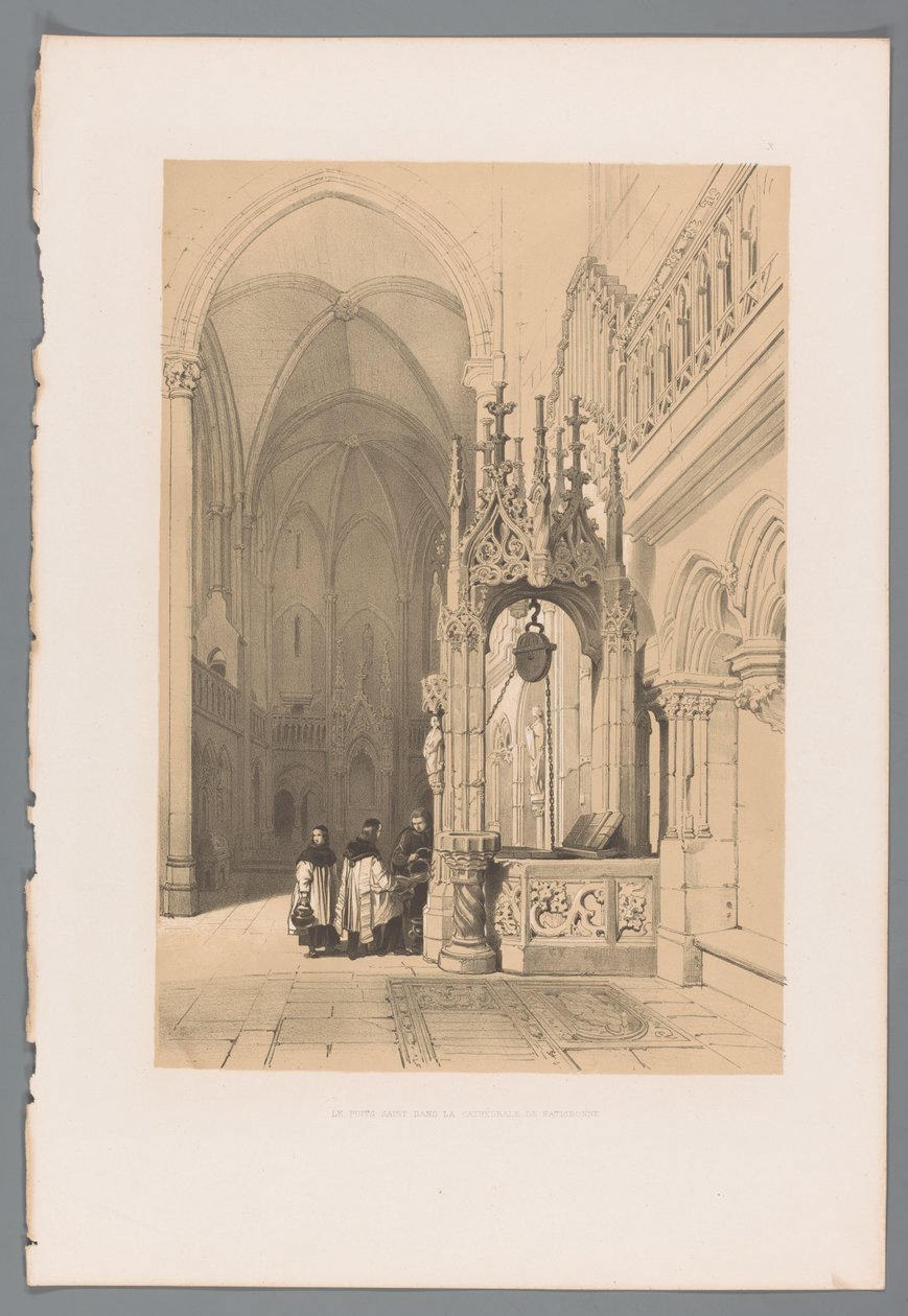 Well in the Cathedral of Regensburg by Louis Haghe