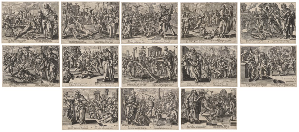 Christ, St. Paul, and the Twelve Apostles by Louis Hayet