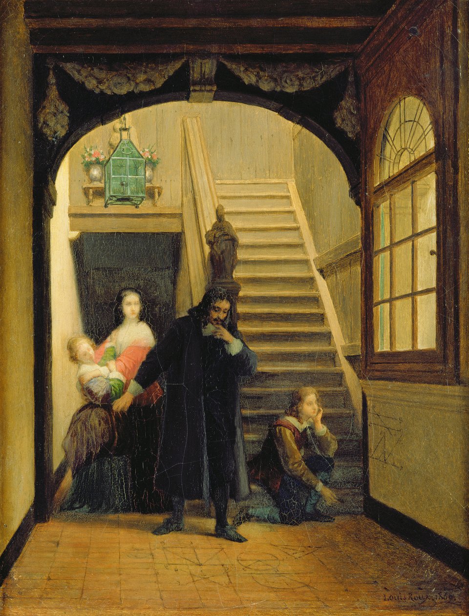 Scene from the Youth of Blaise Pascal by Louis Hector Leroux