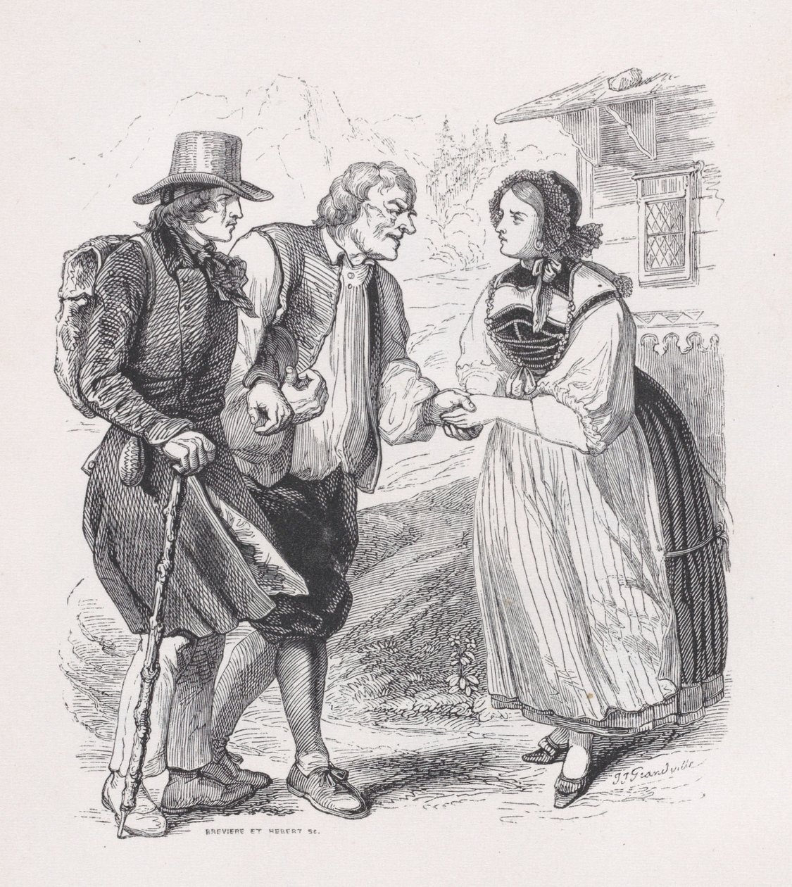 The Traveler from The Complete Works of Béranger by Louis Henri Brevière, Cesar Auguste Hebert