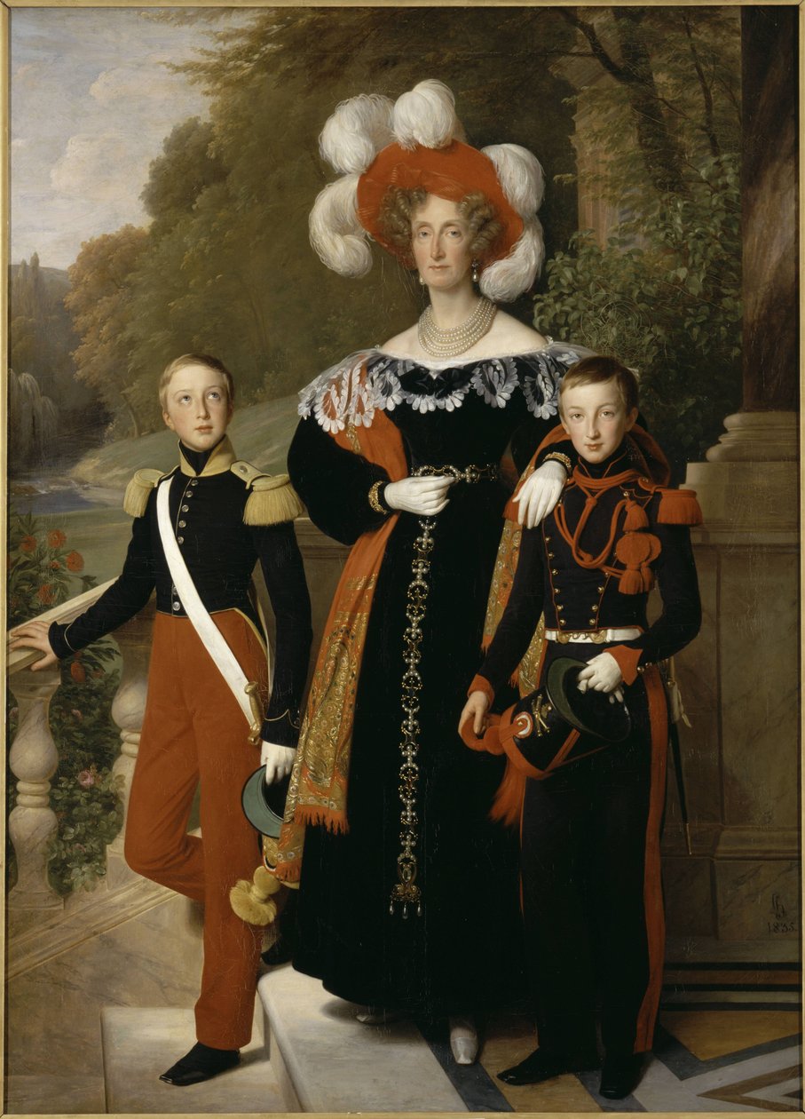 Queen Marie-Amélie and her Children by Louis Hersent