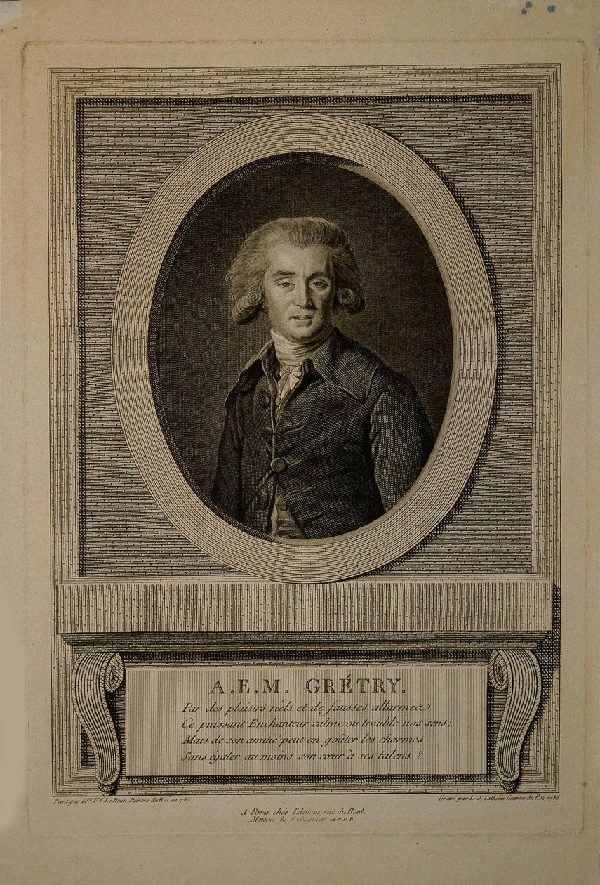 Portrait of the Composer André Ernest Modeste Grétry by Louis Jacques Cathelin