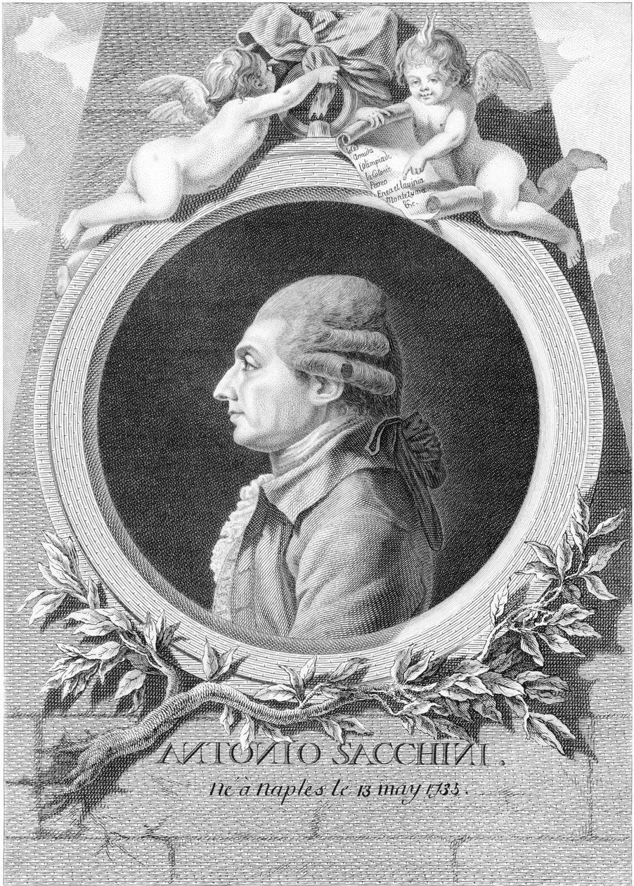 Portrait of Antonio Sacchini, 1730-1786 by Louis Jacques Cathelin