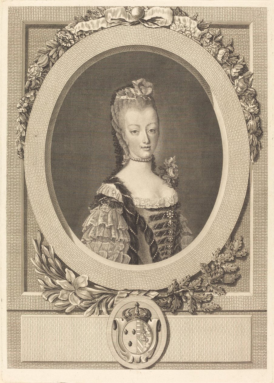 Marie-Antoinette of France by Louis Jacques Cathelin after Jean Martial Fredou