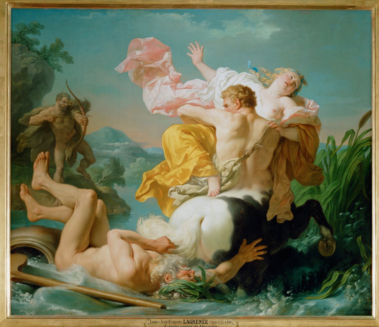 The Abduction of Dejanira by the Centaur Nessus by Louis Jean Francois I Lagrenee