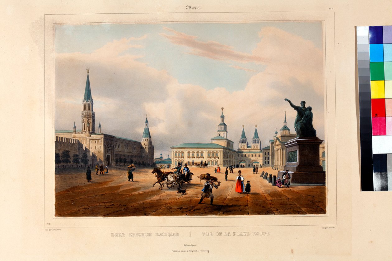The Red Square in Moscow by Louis Jules Arnout by Louis Jules Arnout
