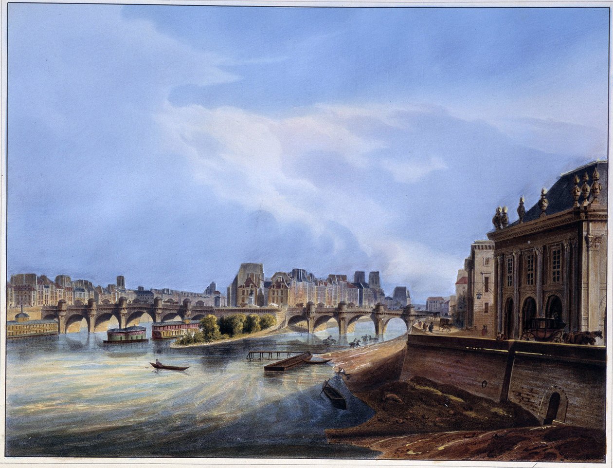 View of the Neuf Bridge - in 