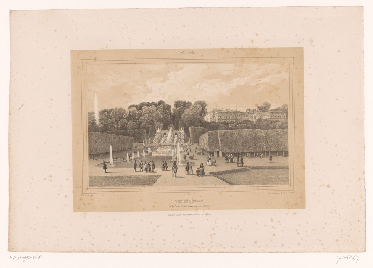 View of the Castle of Saint-Cloud in the Park of Saint-Cloud by Louis Julien Jacottet