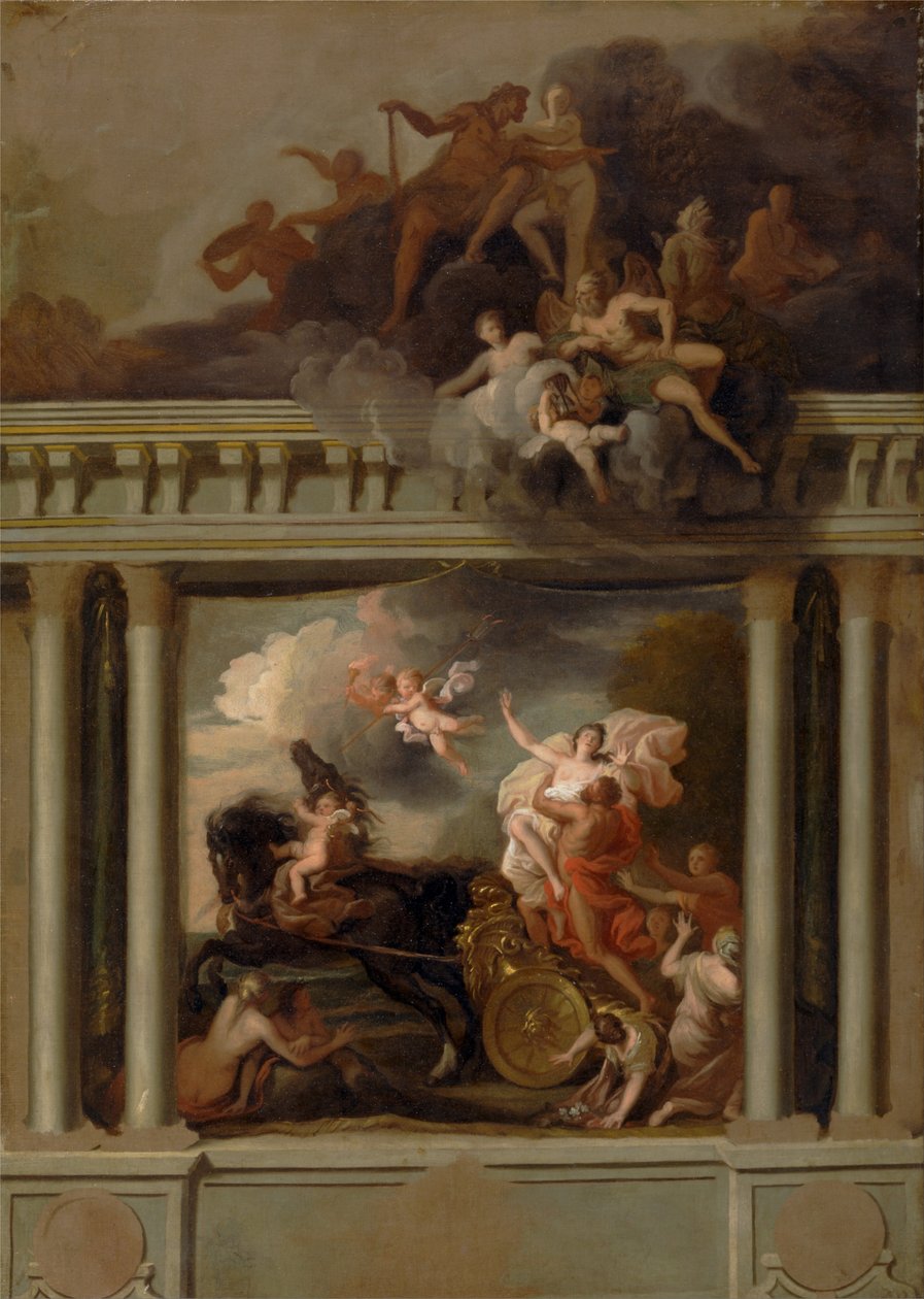 The Rape of Proserpine, Design for the Staircase of Devonshire House, London by Louis Laguerre