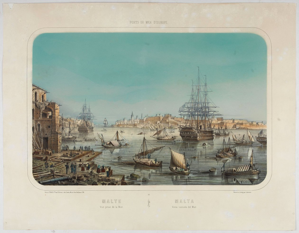 Malta, View from the Sea by Louis Le Breton