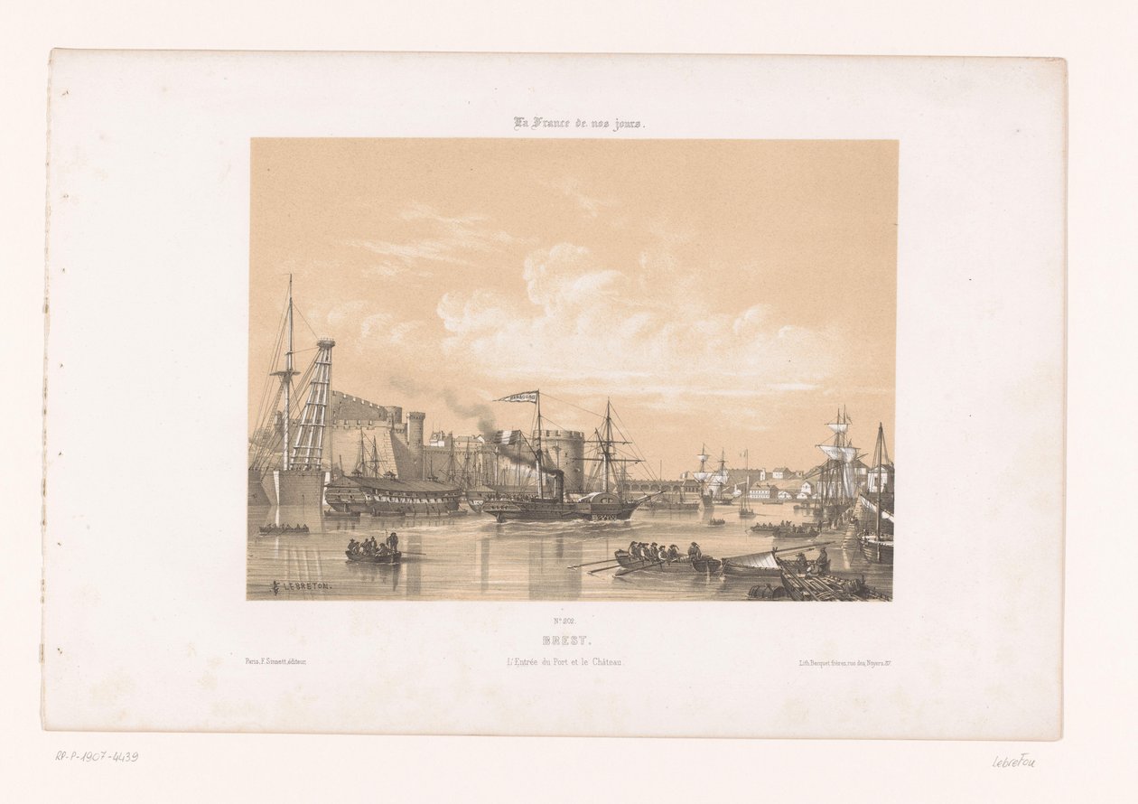 View of the Harbor and Castle of Brest by Louis Le Breton
