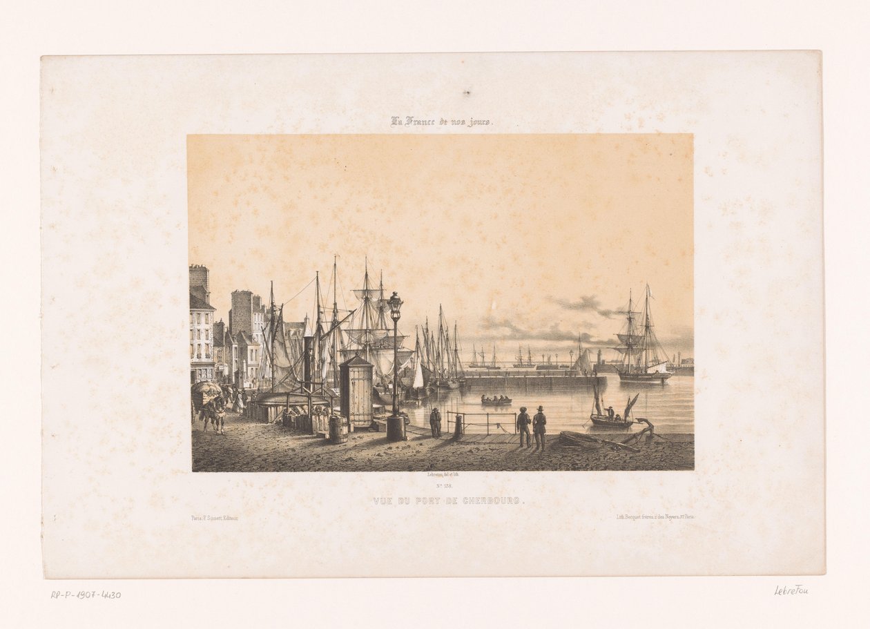 View of the Port of Cherbourg by Louis Le Breton