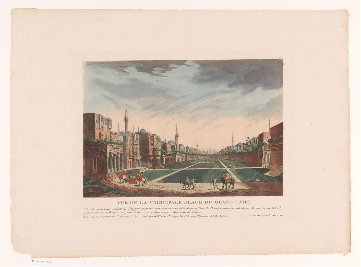 View of a Square in Cairo by Louis Lecoeur