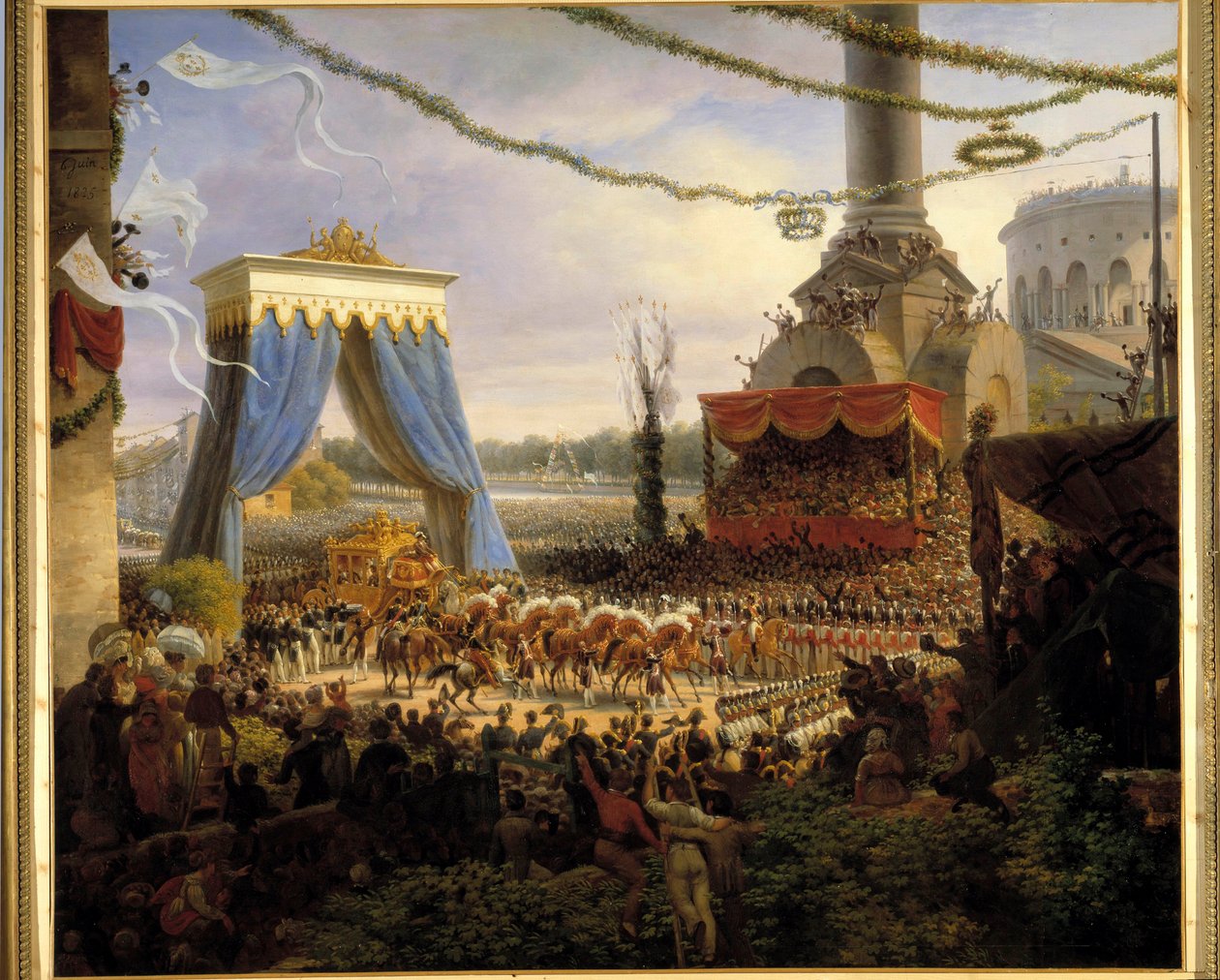 Entry of Charles X into Paris after the coronation on 6/06/1825 by Louis Lejeune