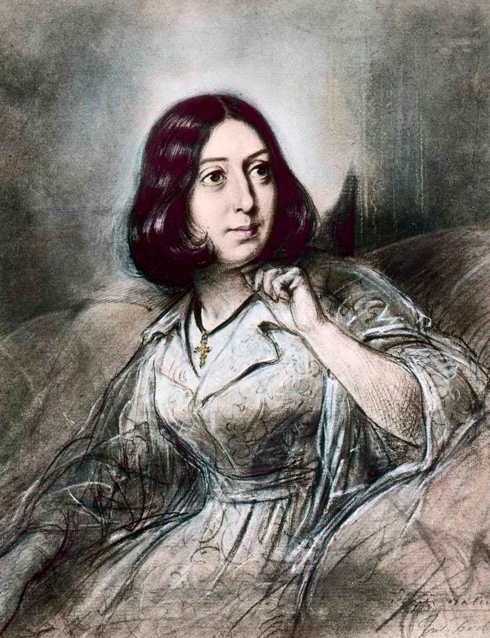 Portrait of George Sand after Louis Leopold Boilly by Louis Leopold (after) Boilly