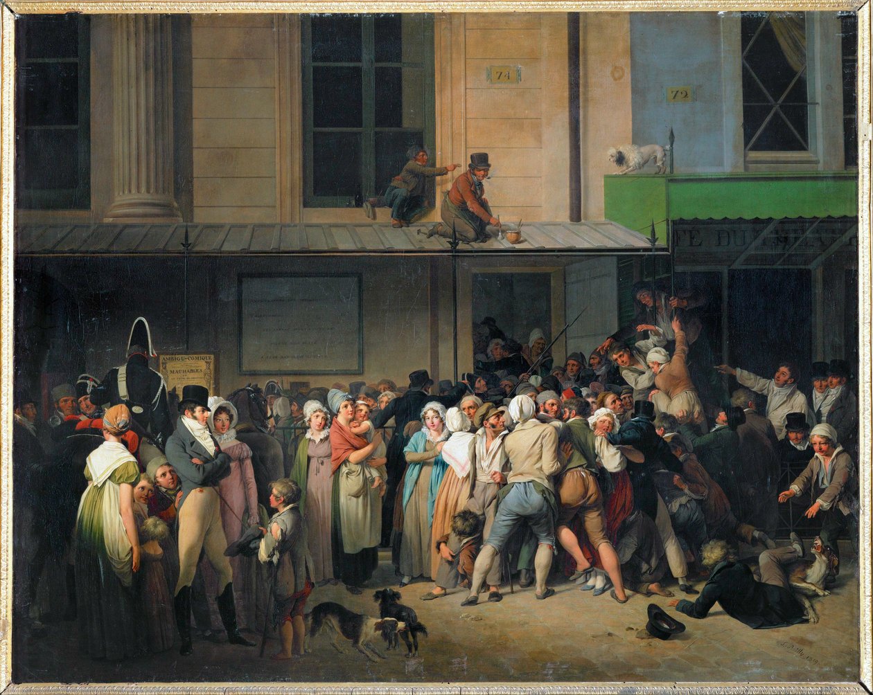 The Entrance to the Ambigu-Comique Theatre for a Free Performance by Louis Leopold Boilly