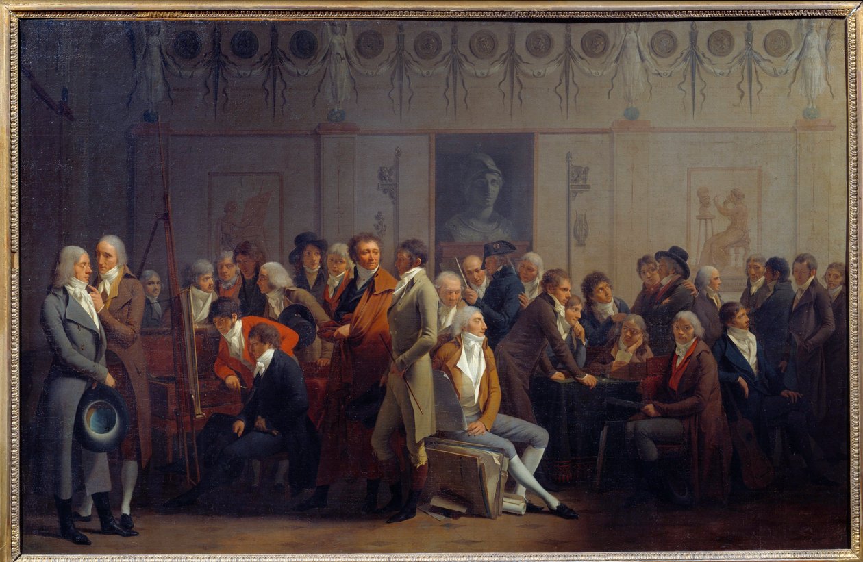 Meeting of Artists in the Workshop of the Painter Jean Baptiste Isabey by Louis Leopold Boilly