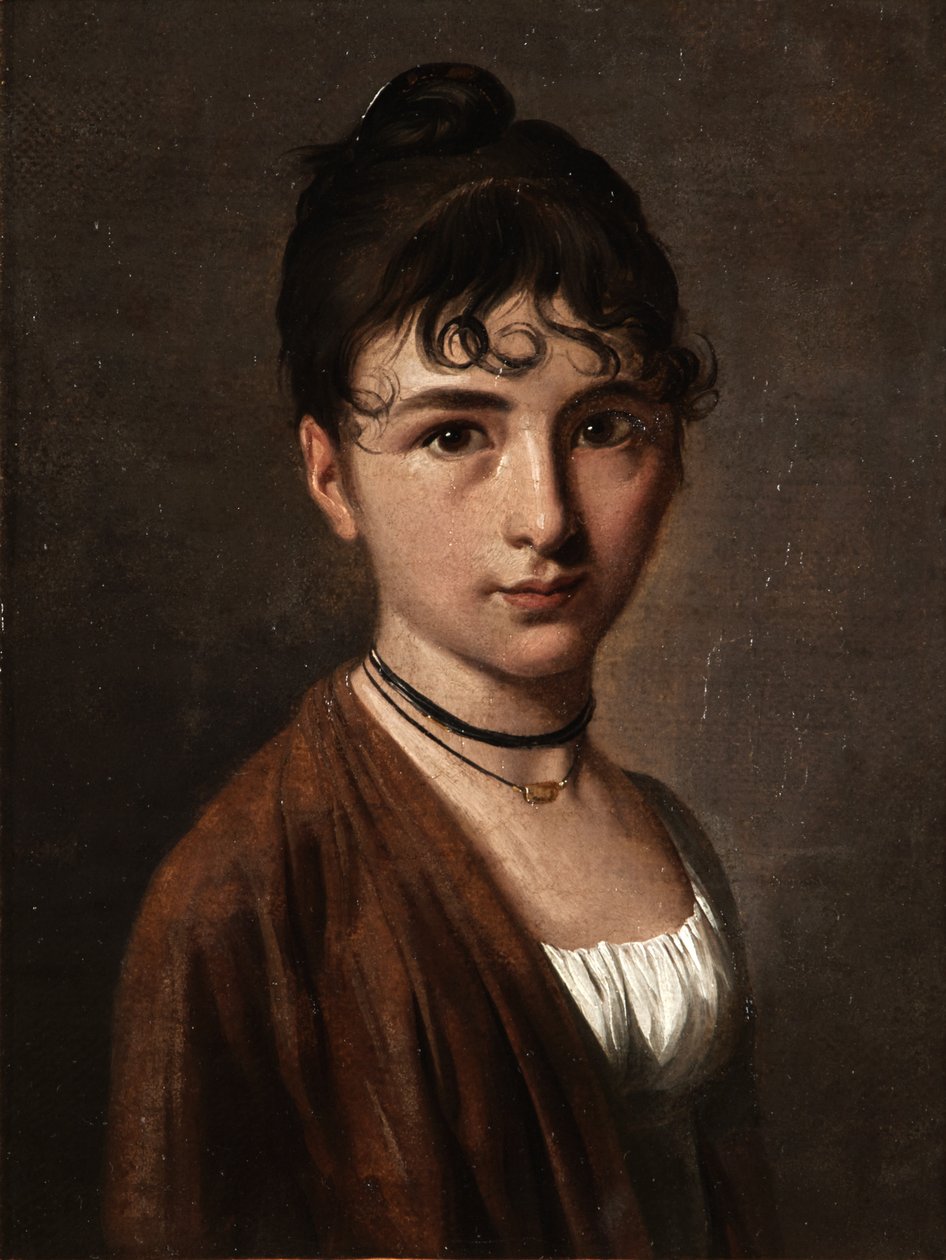 Portrait of a Young Woman with a Necklace by Louis Leopold Boilly