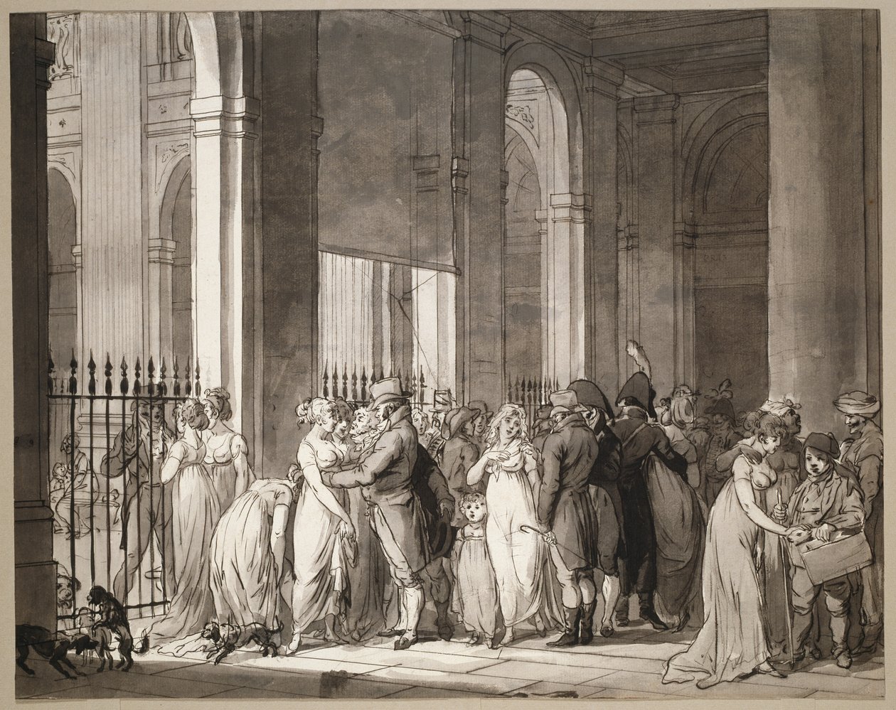 The Arcades at the Palais-Royal by Louis Leopold Boilly