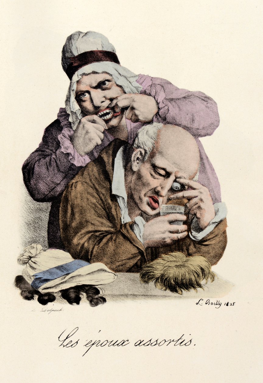 The Assorted Spools Engraving by Louis-Leopold Boilly by Louis Leopold Boilly