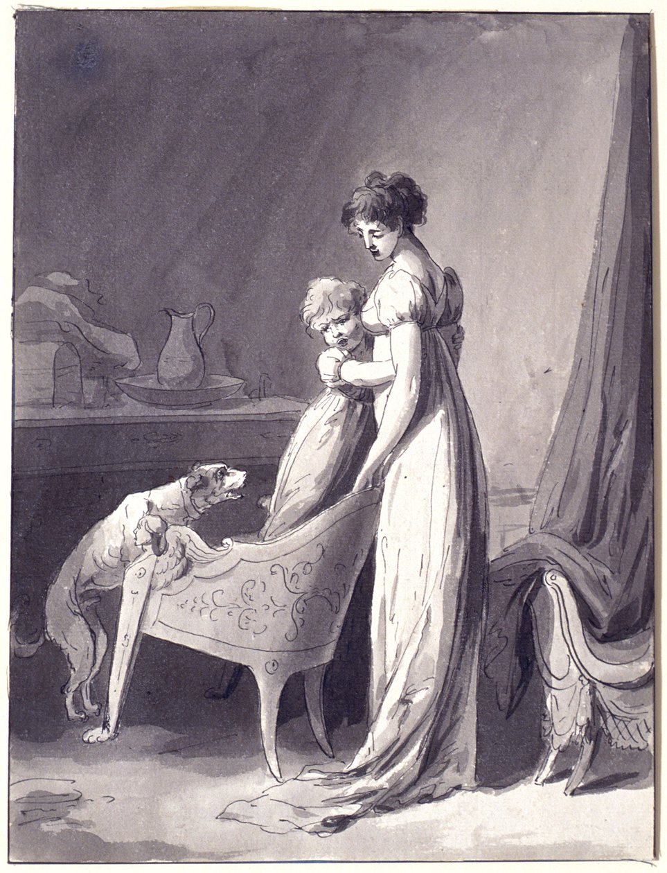 Woman with Child and Dog by Louis Leopold Boilly