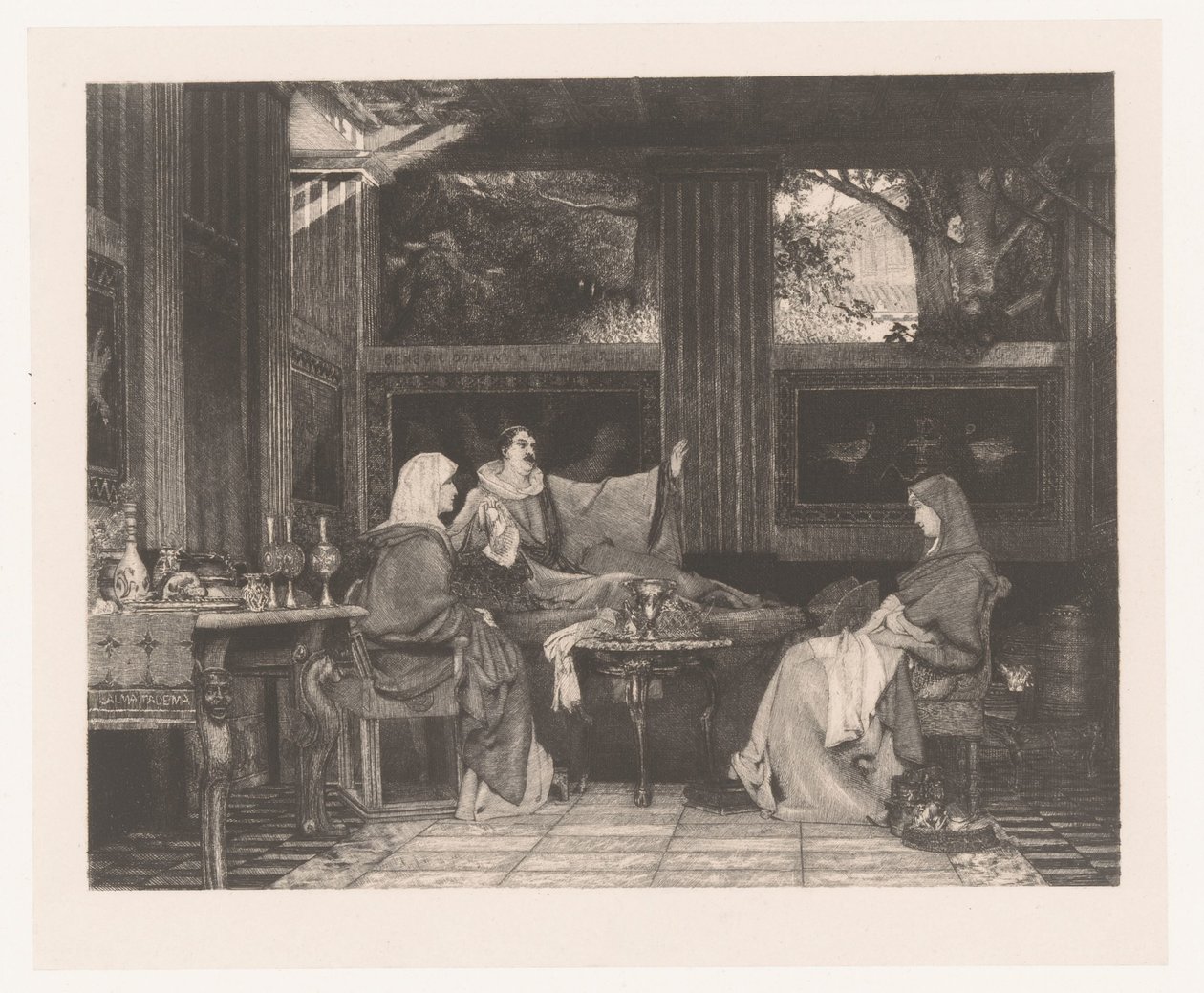 Venantius Fortunatus Recites His Poems to Radegonda VI by Louis  Lucas