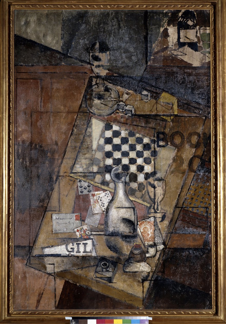 Still Life with Chess Game by Louis Marcoussis
