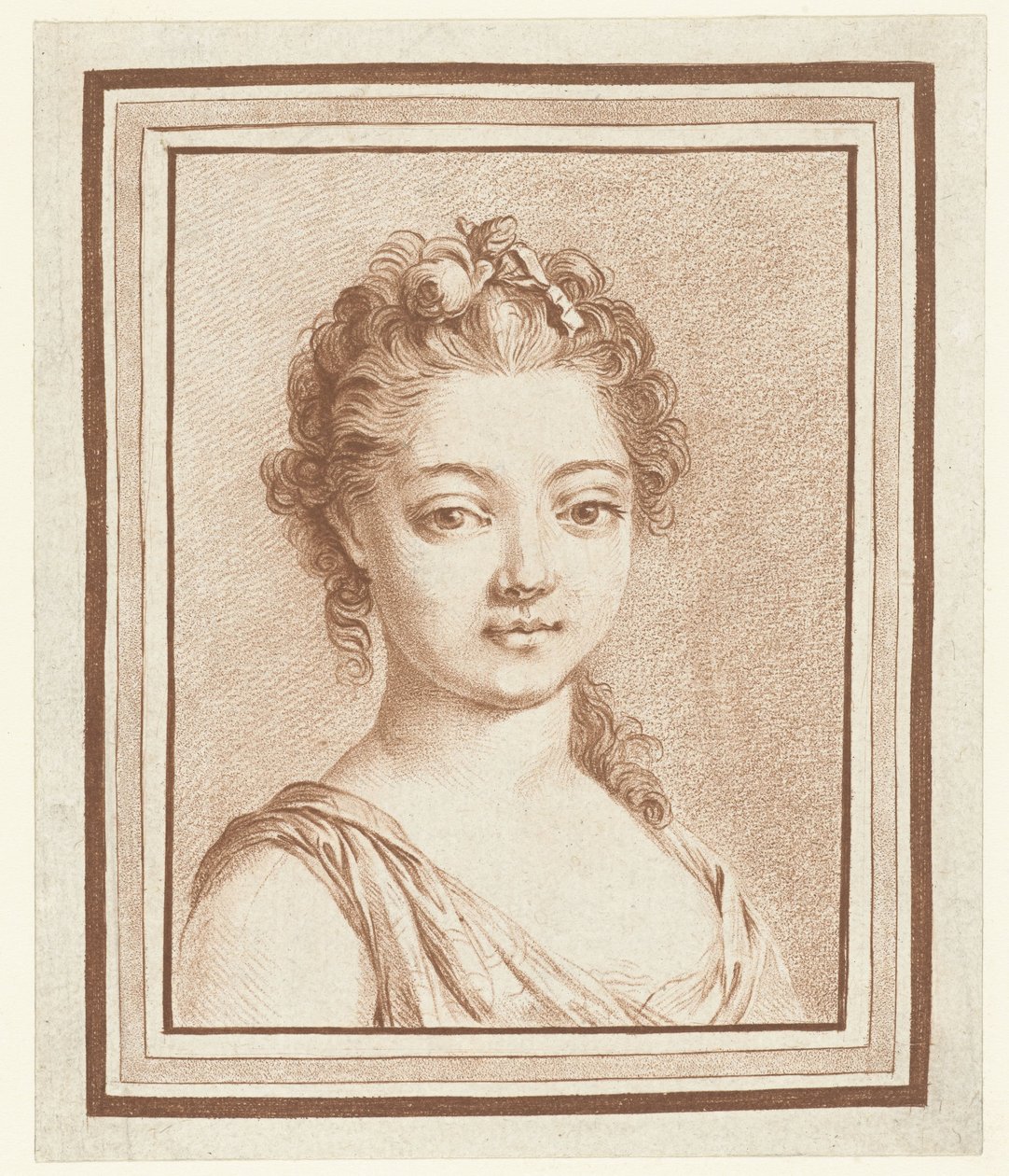 Bust of a Young Girl by Louis Marin Bonnet (attributed to)