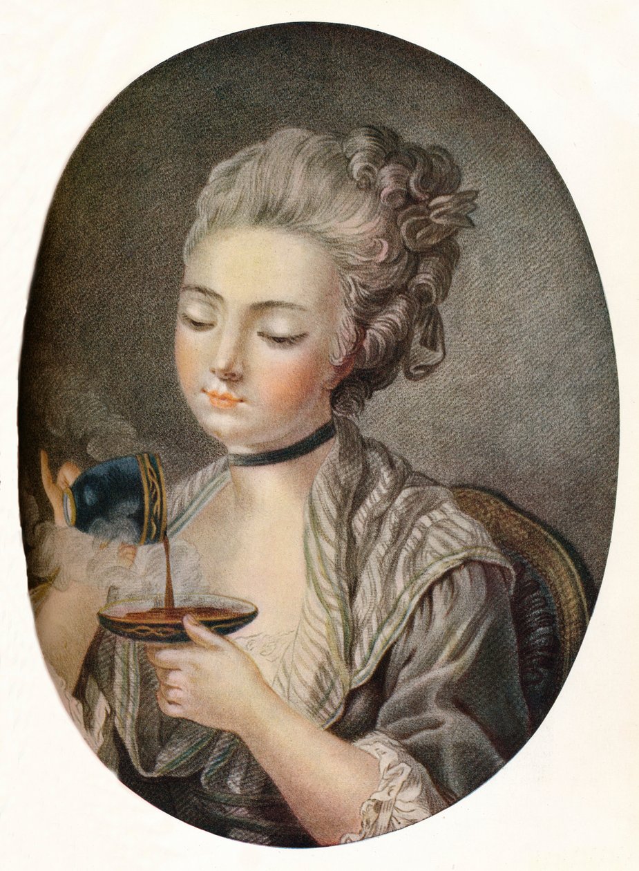 Girl Taking Coffee by Louis Marin Bonnet