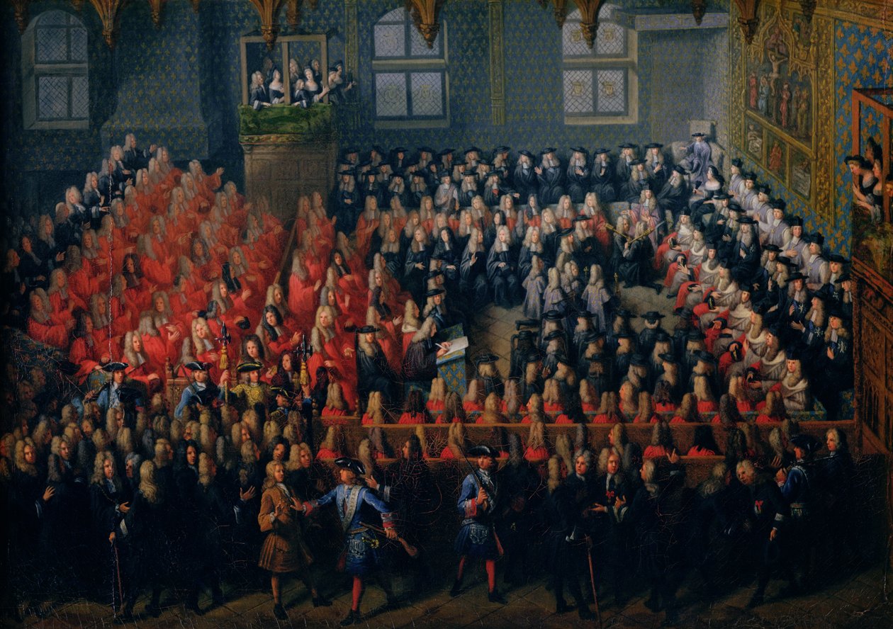 Bed of Justice Held at the Parlement de Paris, 12th September 1715 by Louis Michel Dumesnil