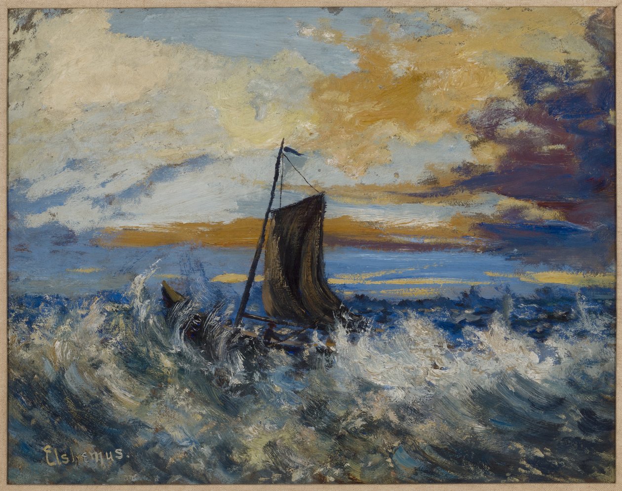 Sailboat, Stormy Sea, c.1907 by Louis Michel Eilshemius