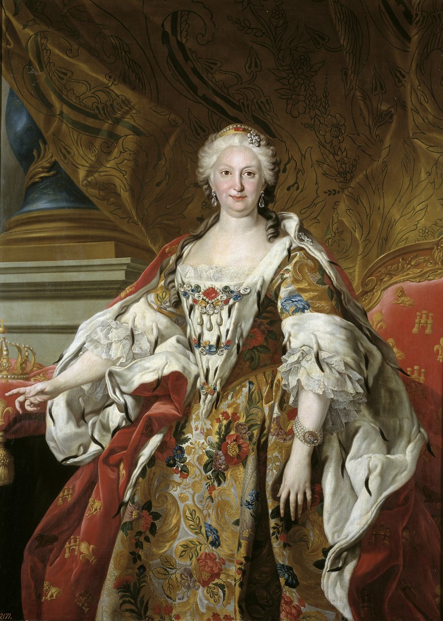 Official portrait of Queen Isabel de Farnesio by Louis Michel van Loo