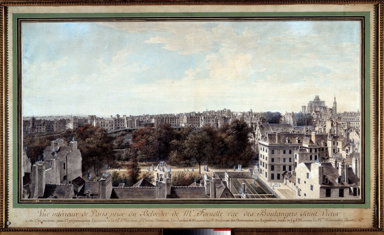 View of Paris taken from the belvedere of Monsieur Fournelle by Louis Nicolas de Lespinasse