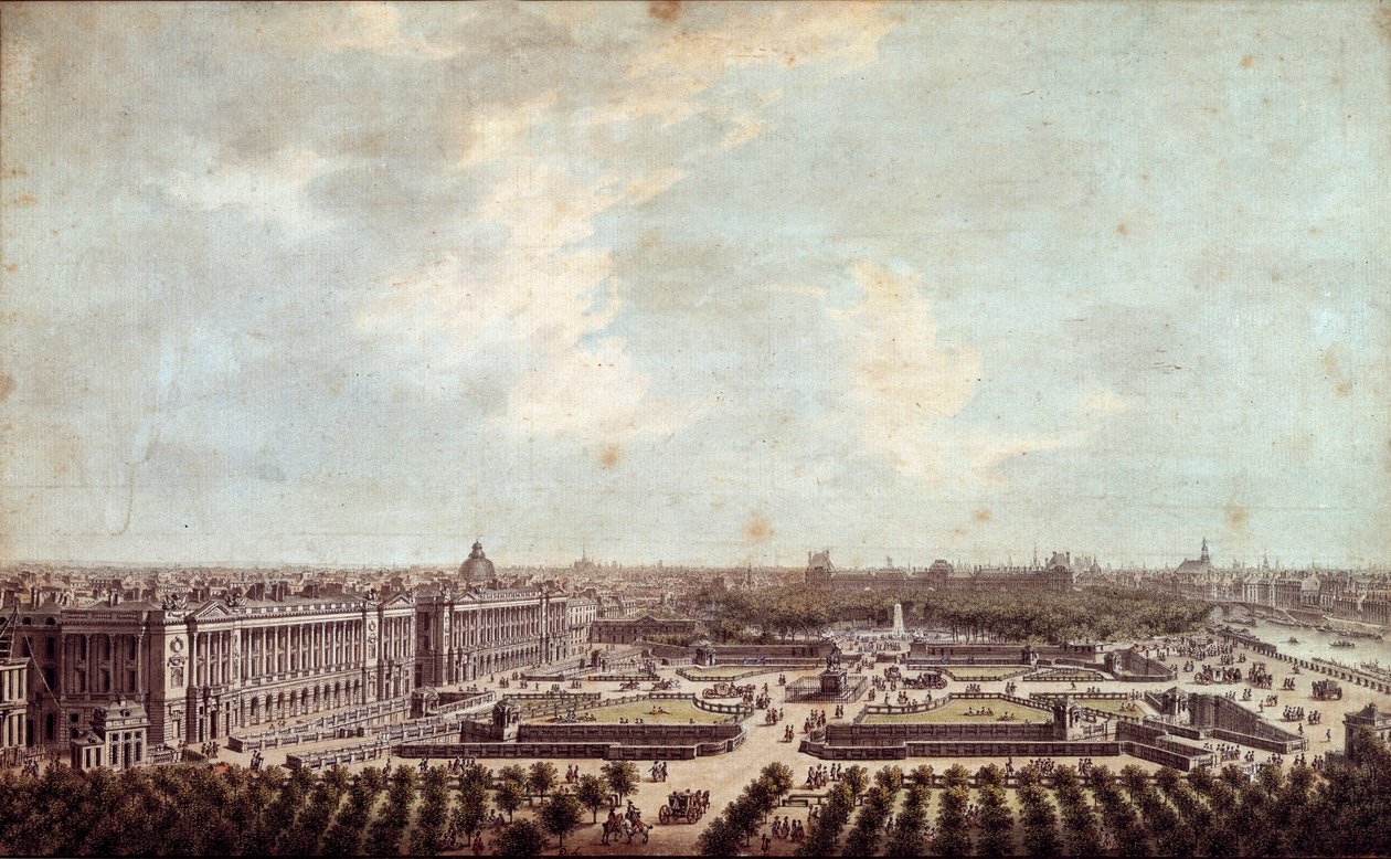 View of Place Louis XV (current Place de la Concorde in Paris) by Louis Nicolas de Lespinasse