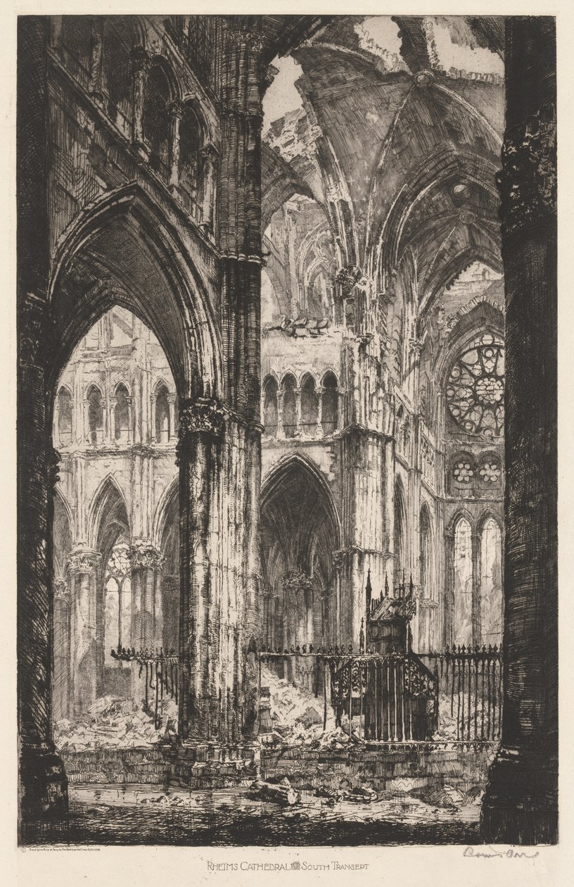 Rheims Cathedral, South Transept by Louis Orr