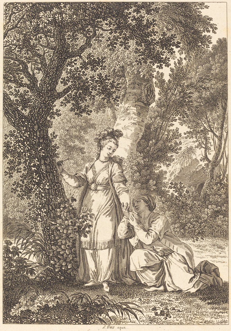 The Bride of the King of Garbe: The Tree by Louis Petit after Jean Honoré Fragonard