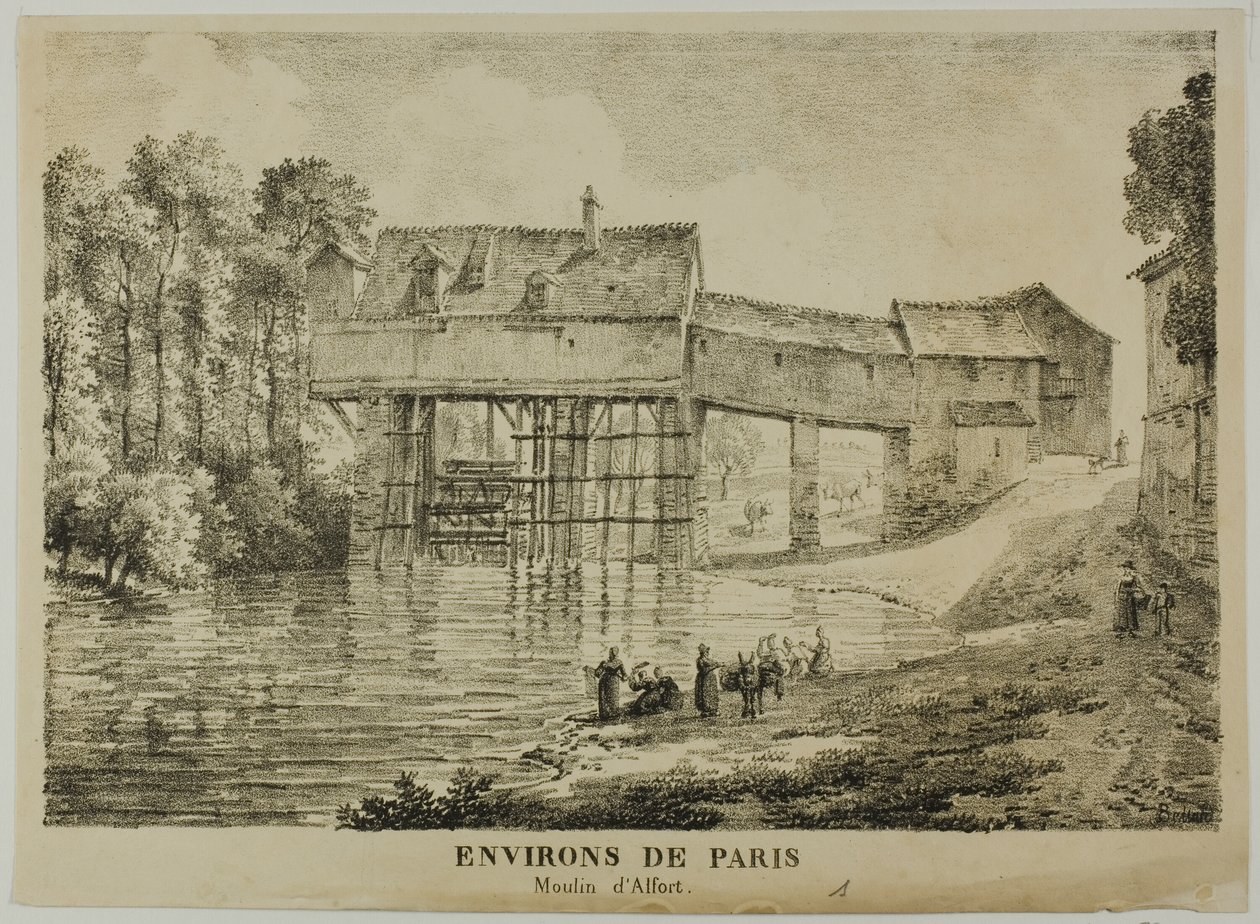 The Environs of Paris: Alfort Mill by Louis Pierre Baltard