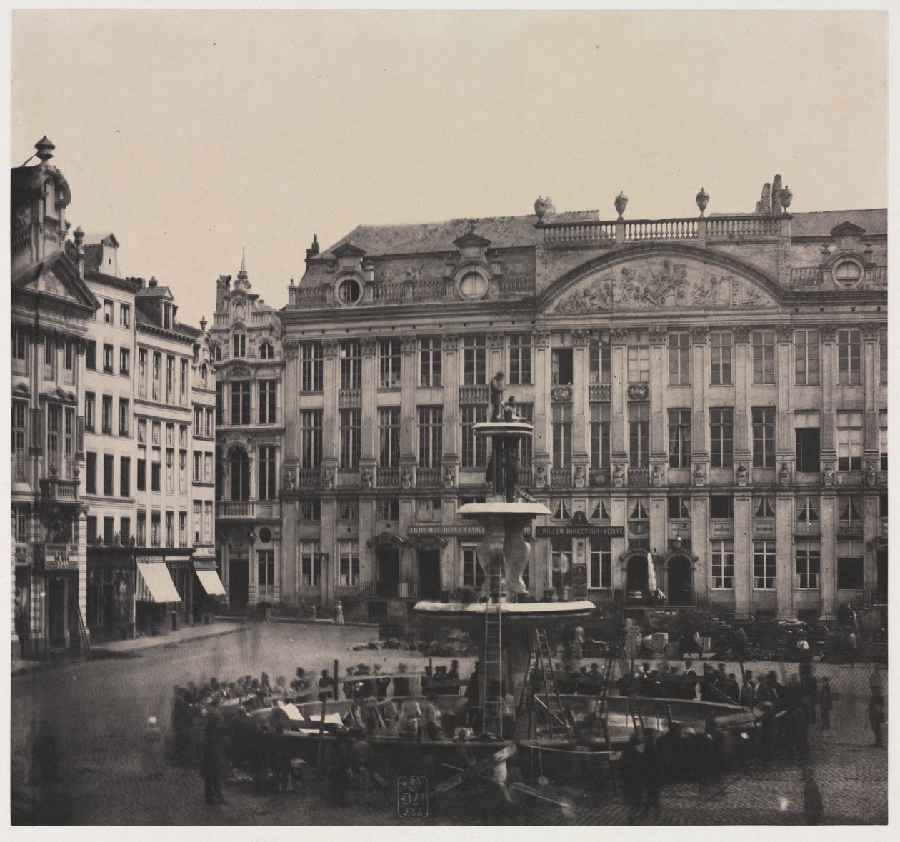 Untitled (Construction of Commemorative Fountain) by Louis Pierre Theophile Dubois de Nehaut