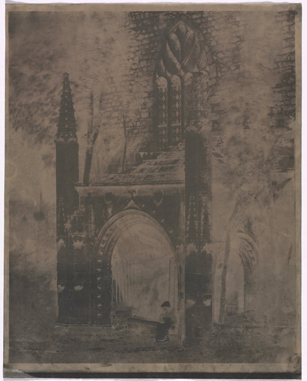 Fountain of Notre Dame at Saint-Brieuc, Brittany by Louis Rémy Robert