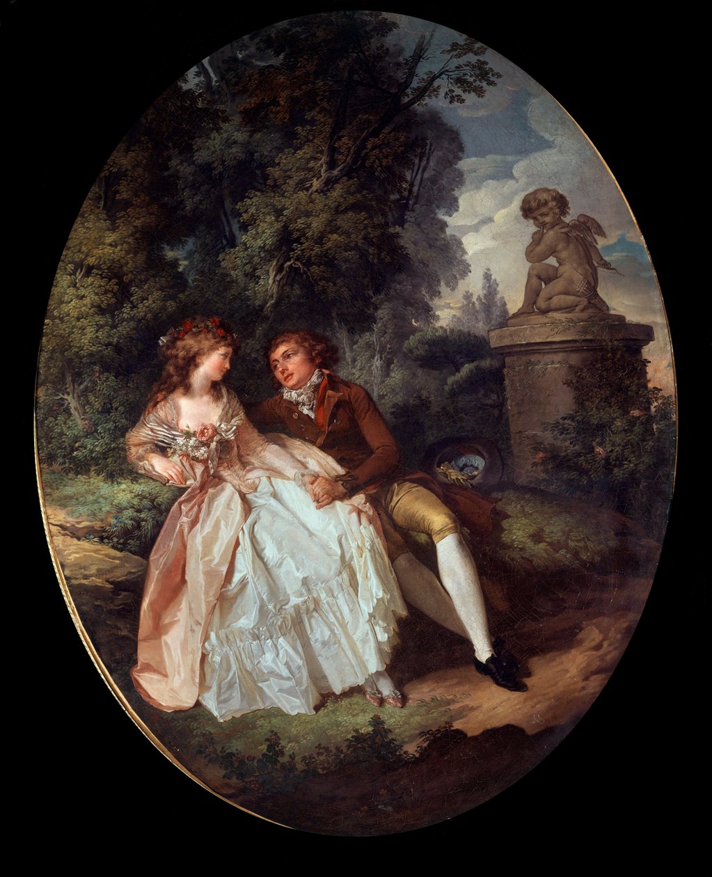 Galante Scene (with Cupid) by Louis Rolland Trinquesse